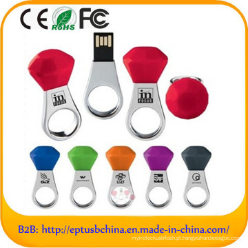 Diamante promocional anel colorido forma USB Flash Drive (ED508)